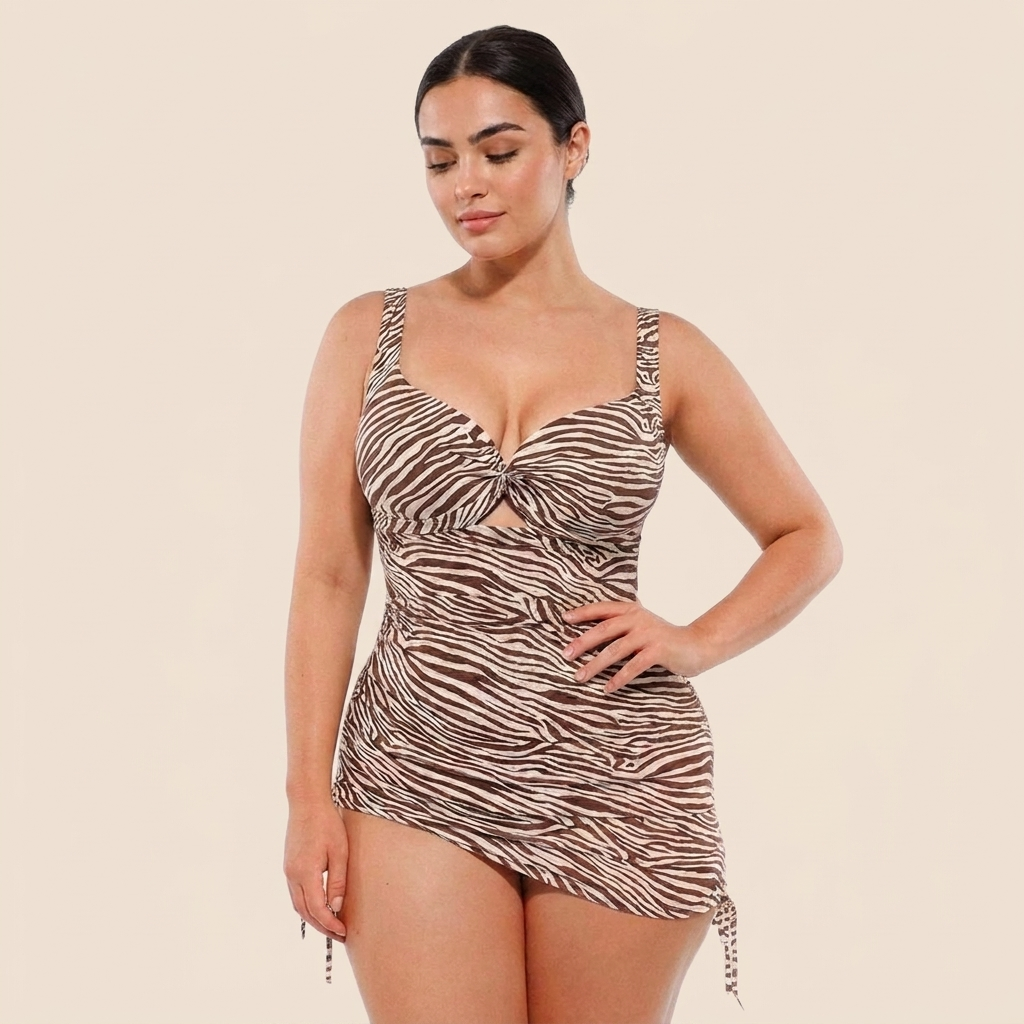 Maillot de bain une pièce gainant en maille.