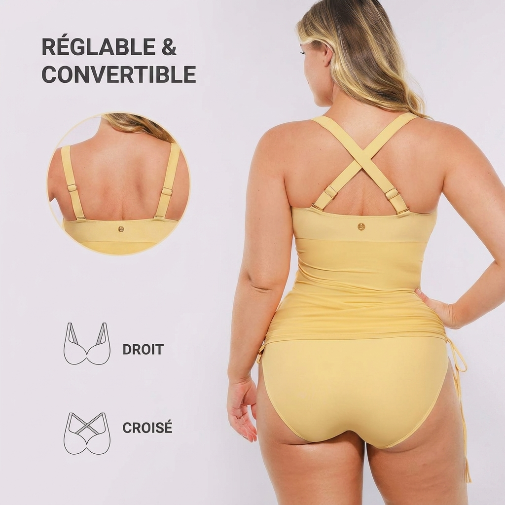 Maillot de bain une pièce gainant — la silhouette que tu mérites, sans effort.