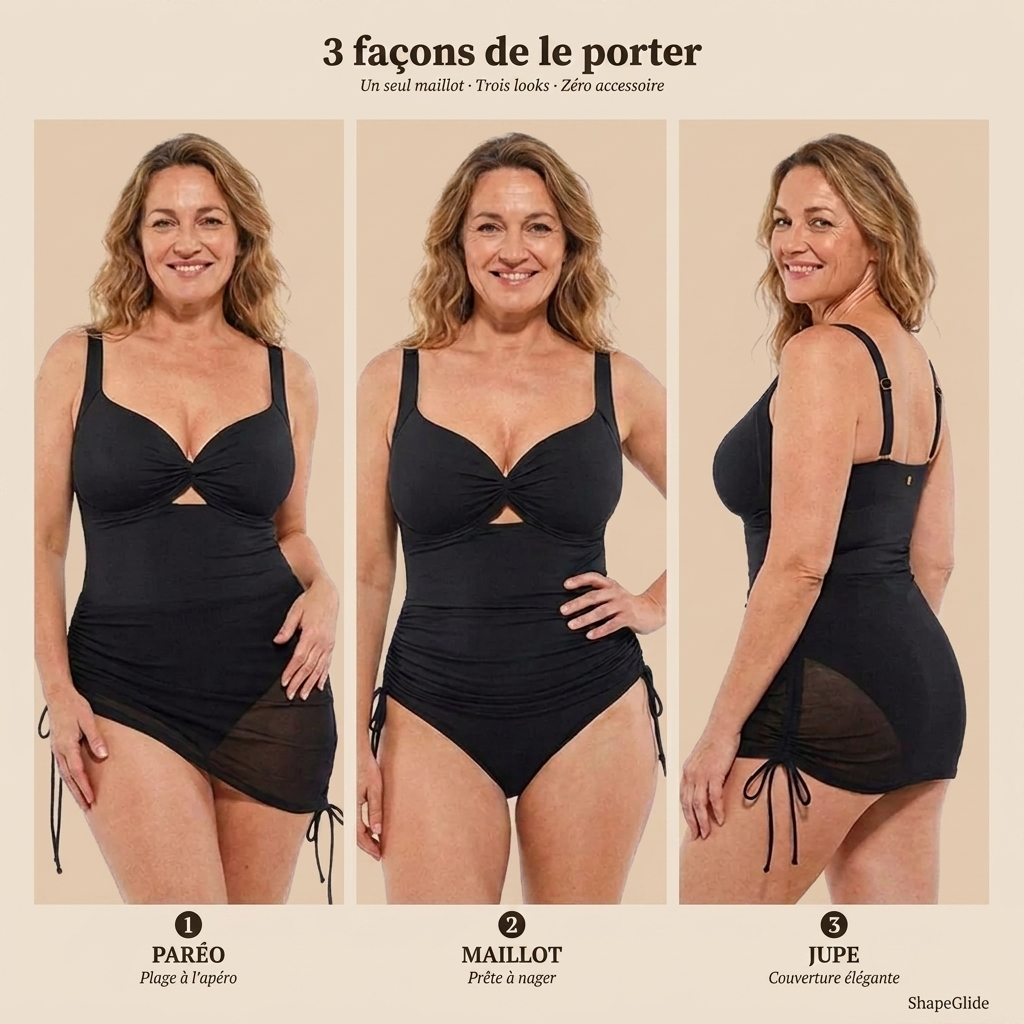 Maillot de bain une pièce gainant — la silhouette que tu mérites, sans effort.